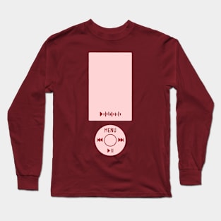 Red MP3 Music Player Retro Long Sleeve T-Shirt